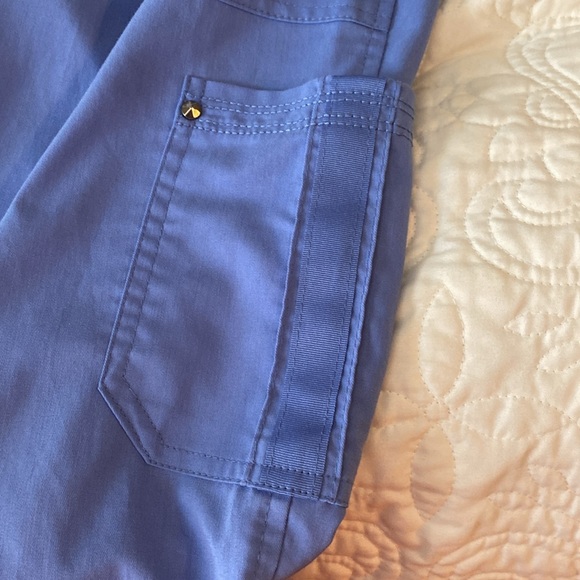 Healing Hands purple label yoga scrub pants, royal blue, SMALL/tall - Picture 5 of 6